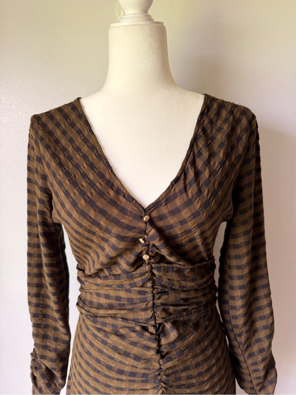 Zara checkered Midi dress - Picture 9 of 11